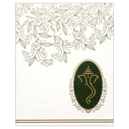 Invitation Card - Intricate Flower Design Wedding Invitation Card-KNK4323