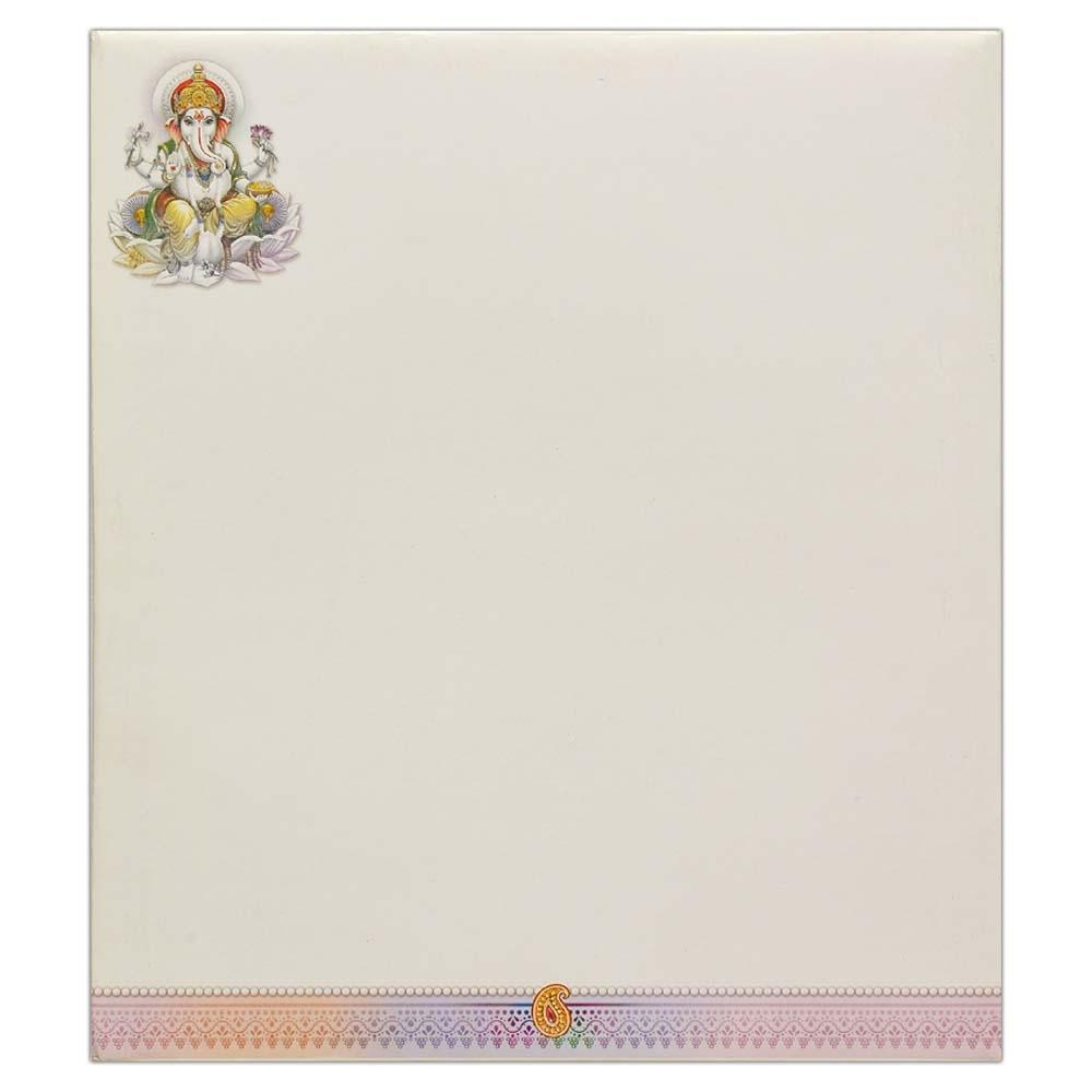White Colourful Wedding Card