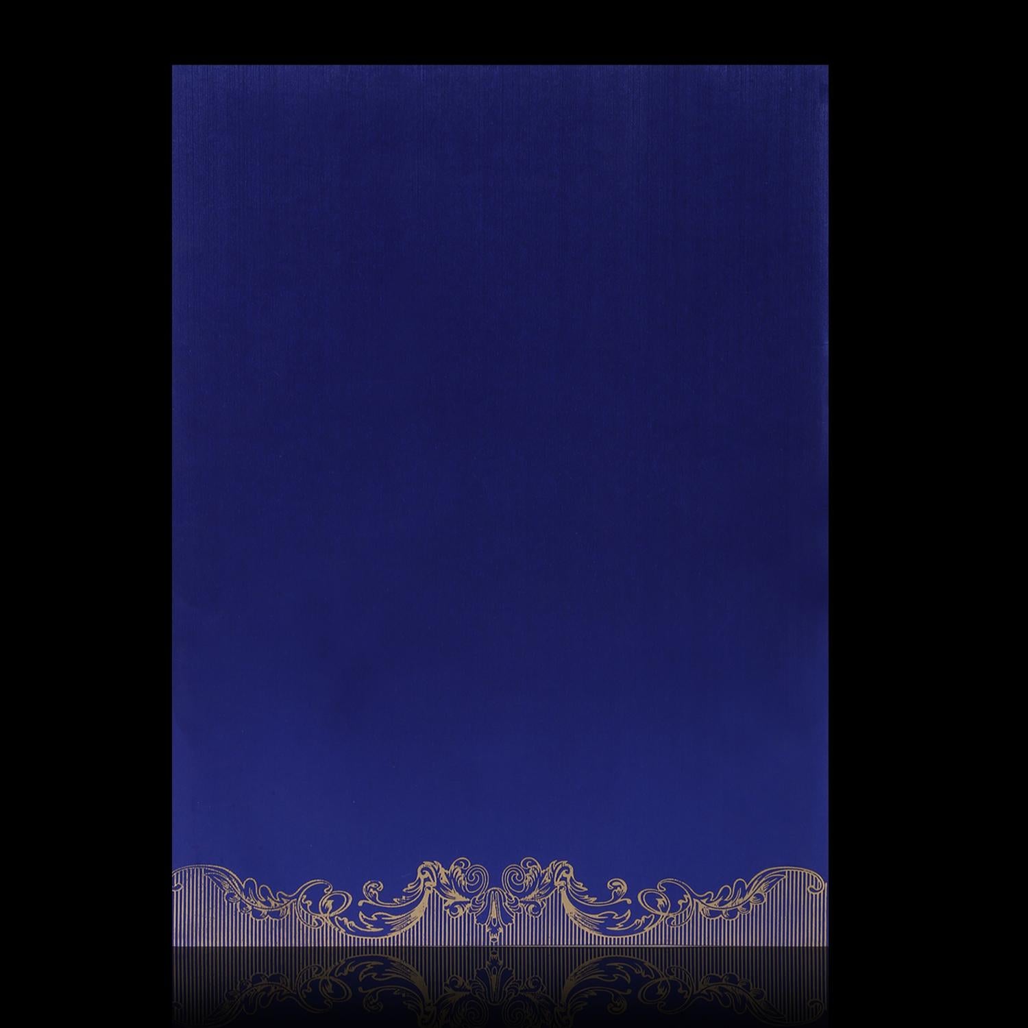 Violet Ganesha Floral Invitation Card-KNK4529