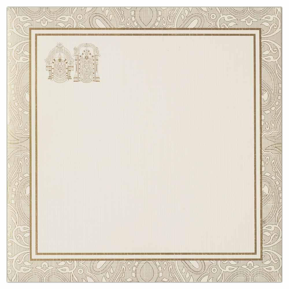 Dazzling  Gold Shading With Padmavathi Balaji Wedding Invitation Card- KNK4596
