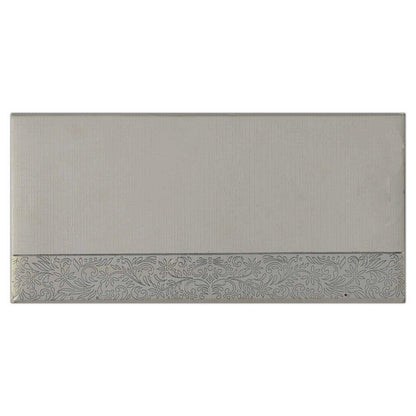 Invitation Card - White and Silver Padded Invitation Card-KNK4744