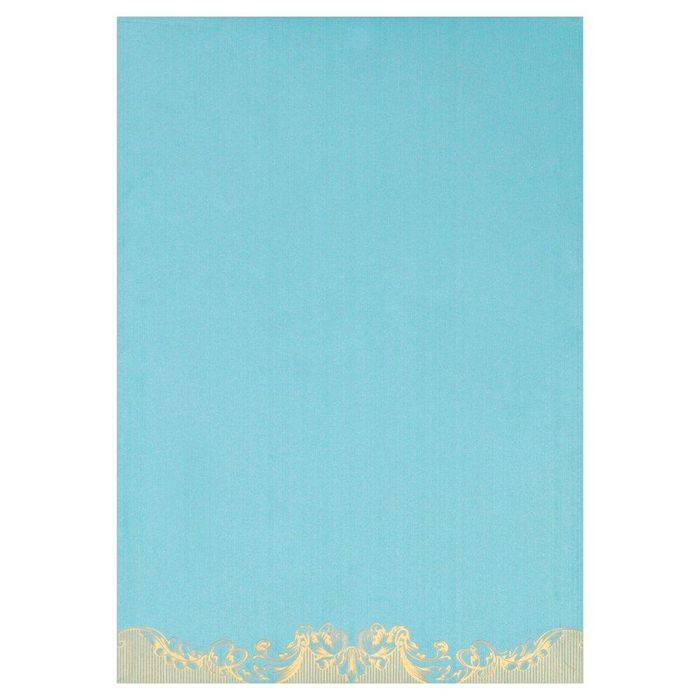 Light Blue Ganesha Floral Invitation Card-King of Cards