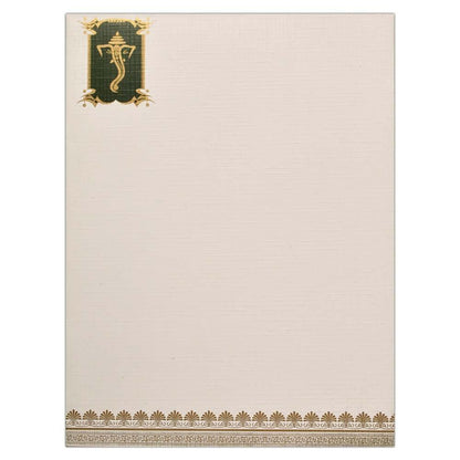 Invitation Card - Golden Ganesha Swarup All-Ceremony Invitation Card-KNK4836