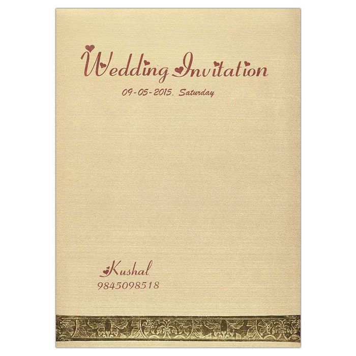 Invitation Card - Maroon Ganesha Card with Unmatched sophistication-KNK4882-King of Cards