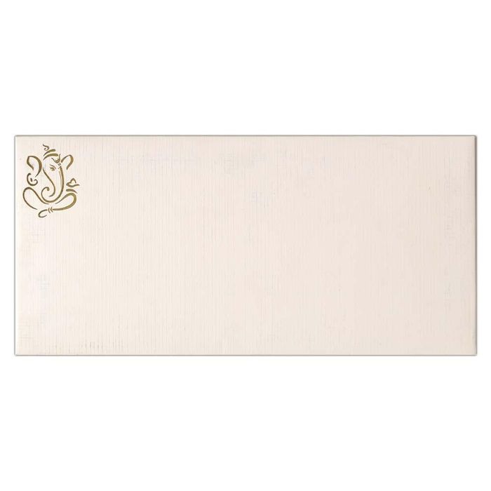 Padded Gold Ganesha Invitation Card-King of Cards