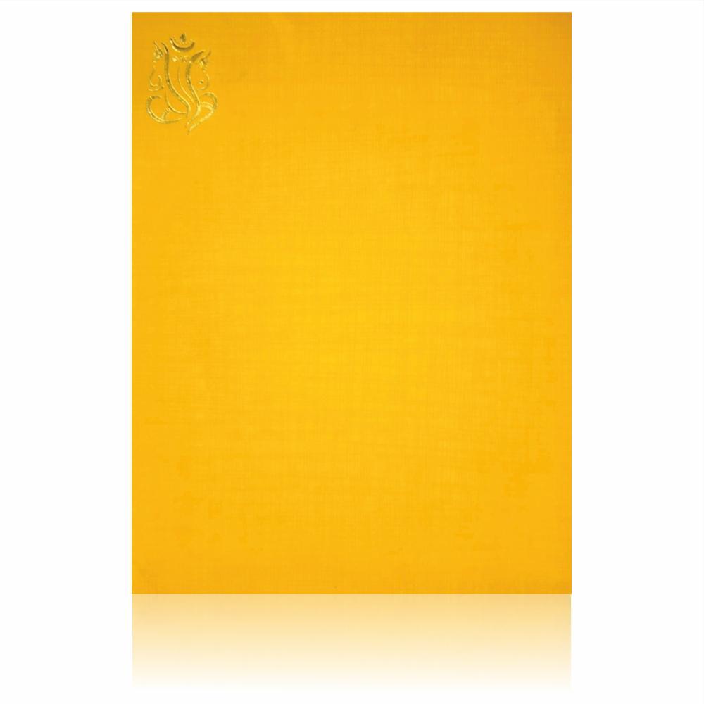 Orange Peacock Design With Die Cut Ganesha