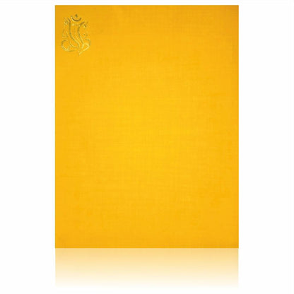 Orange Peacock Design With Die Cut Ganesha