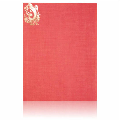 Red Jumbo Metallic Die Cut Card-KNK50193