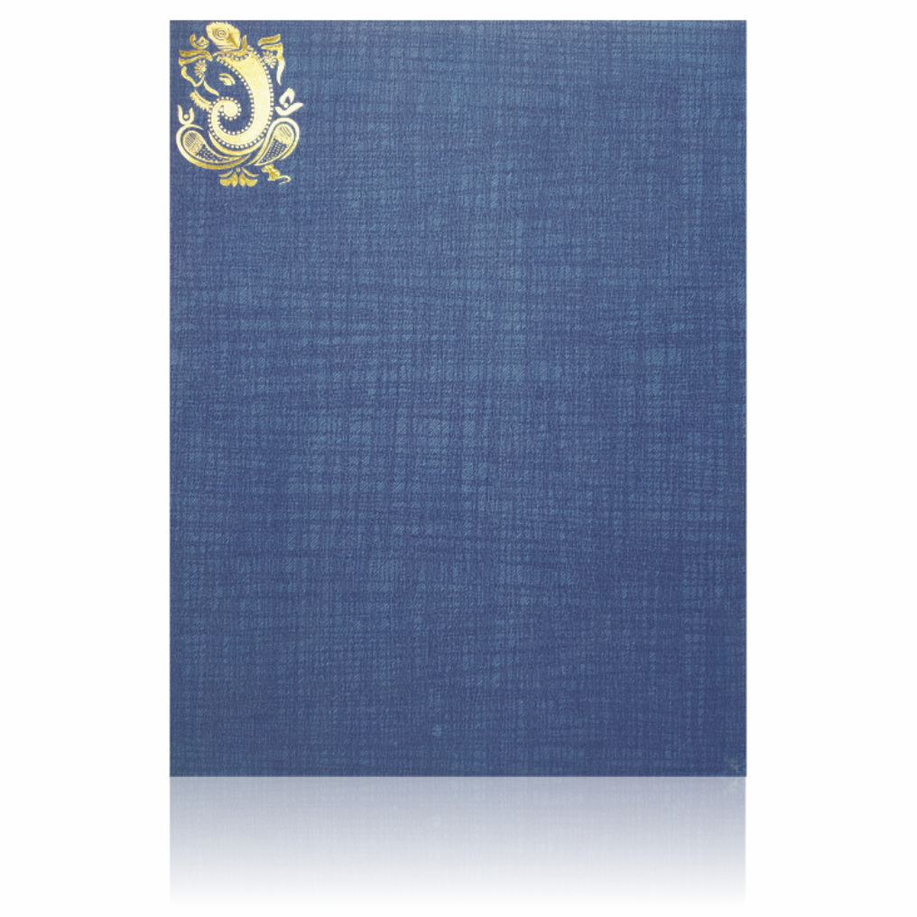 Blue Jumbo Metallic Die Cut Card-KNK50194