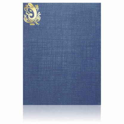 Blue Jumbo Metallic Die Cut Card-KNK50194