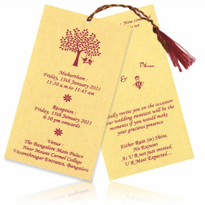 Red Vertical Personal Invite With Bride And Groom Names In Heart-KNKSP712