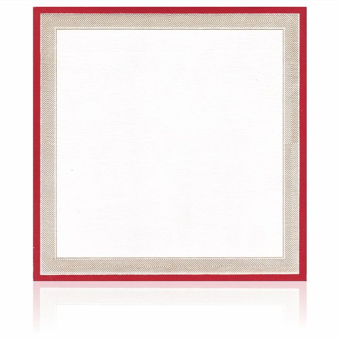 Royal Red Shading With Cut Ganesha Padded Wedding Card - KNKZ0676-King of Cards