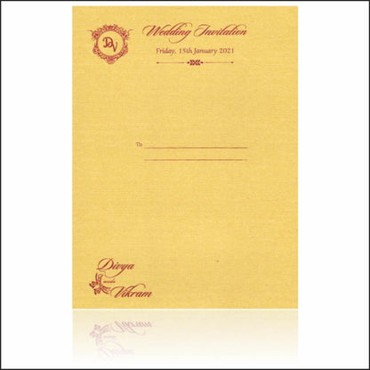 Red Floral Padded Designer Wedding Card-KNPC9518R