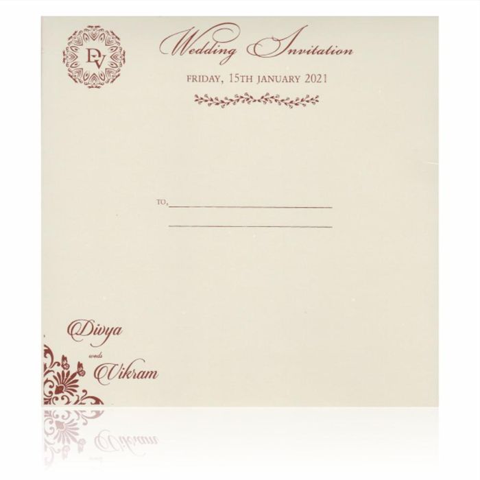 Tender grey elephant with tree scodix invitation card-King of Cards