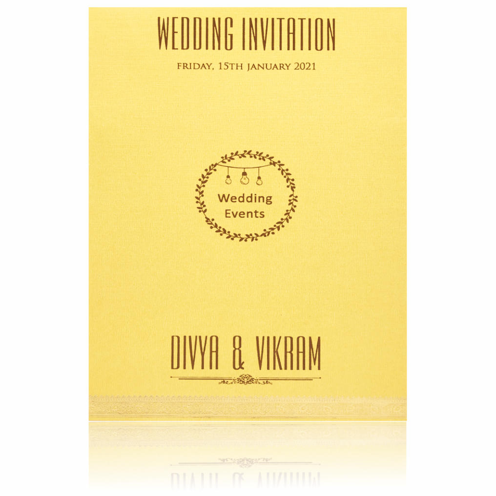 Yellow and Cyan Classy Wedding Invitation-KNSR13GL