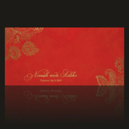 Gold Embossed Royal Wedding Mandap Invitation Card-KPR06510