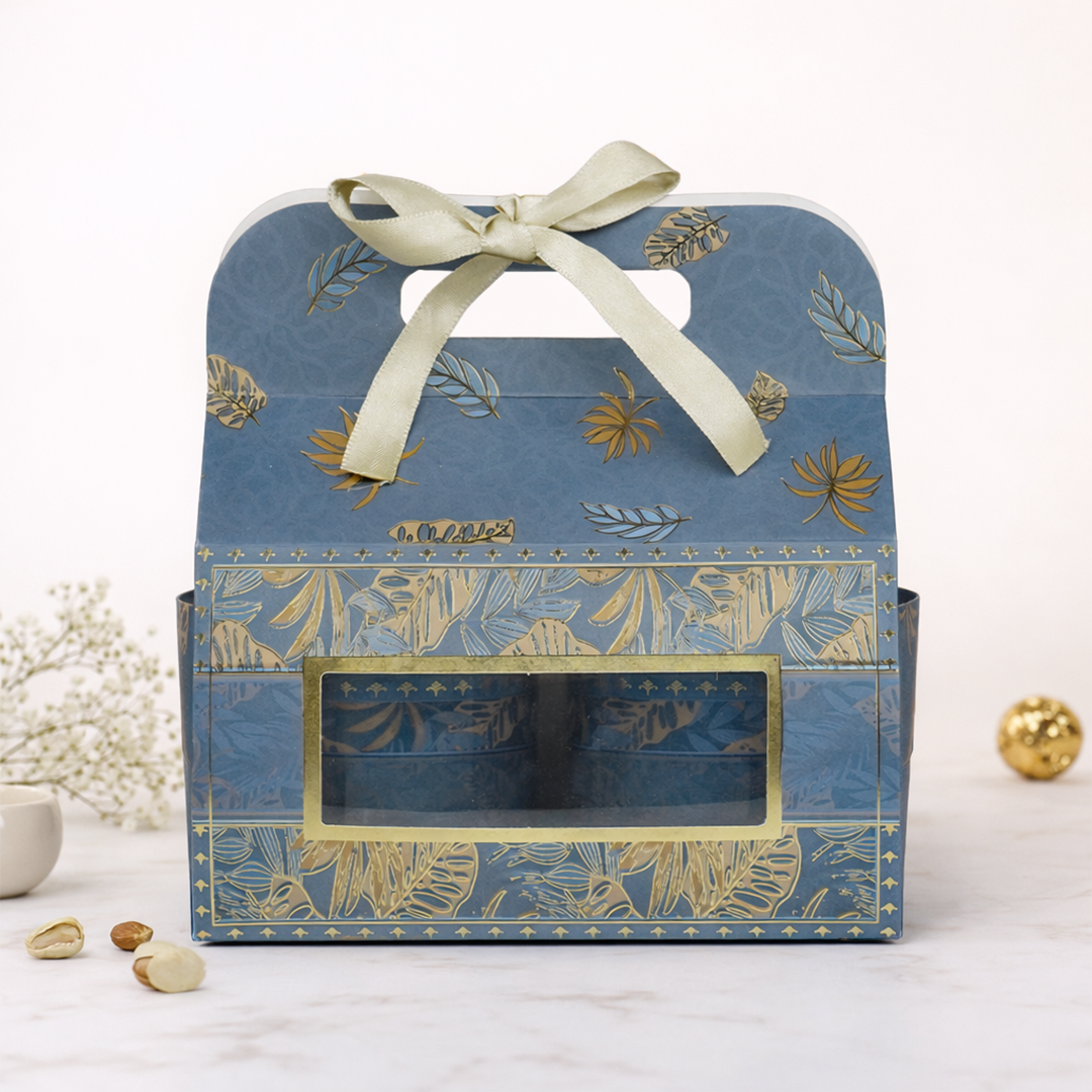 Blue Floral Leaf Return Gift Hamper-GNBT9501