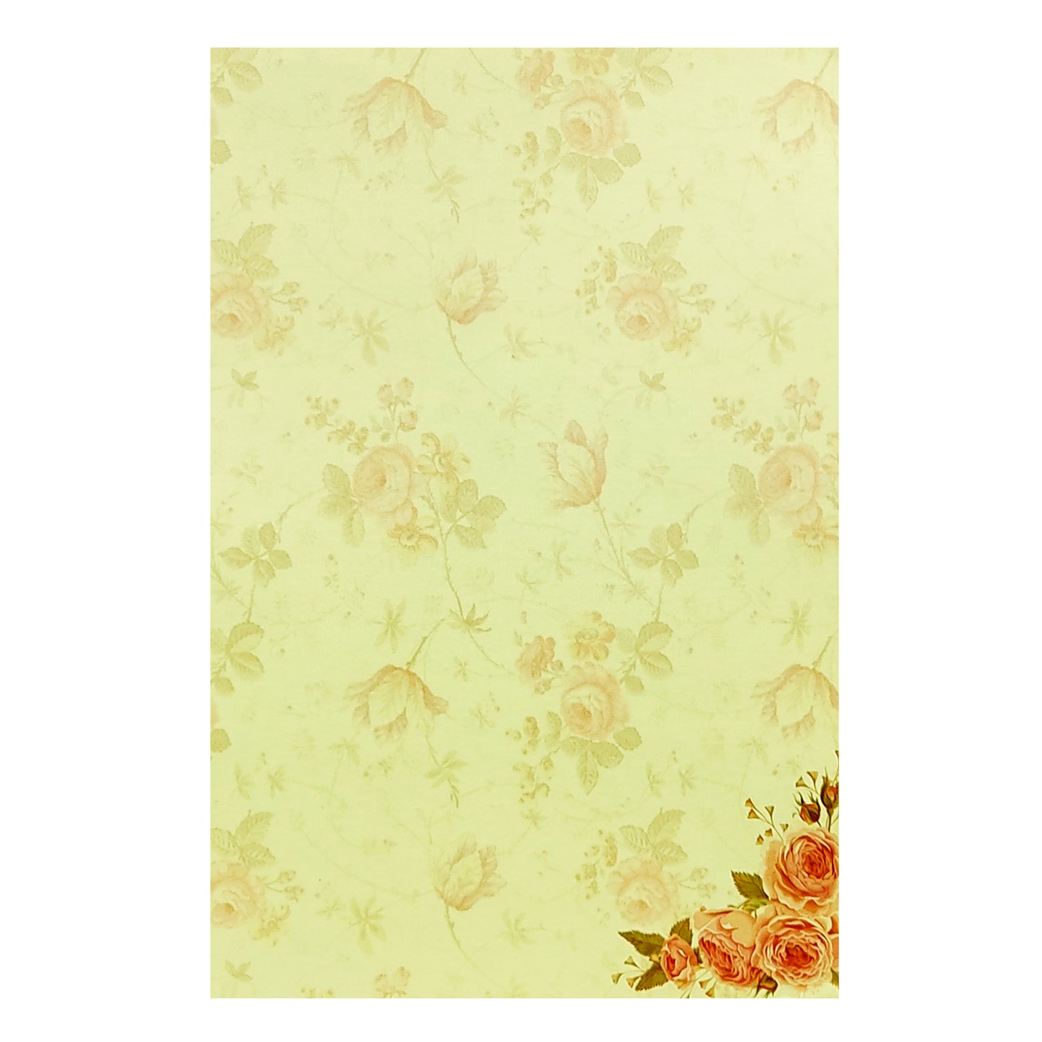 Pink floral single sheet invitation card-KNS031GC