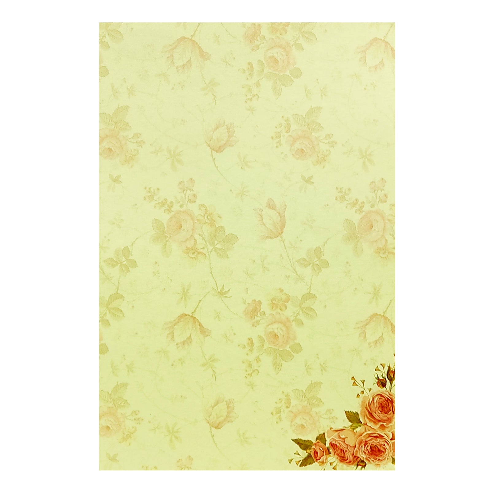 Pink floral single sheet invitation card-KNS031GC