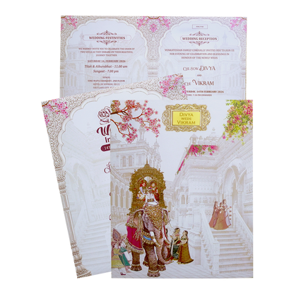 Grey Jumbo Royal Invitation Card-KNKJ1100-King of Cards