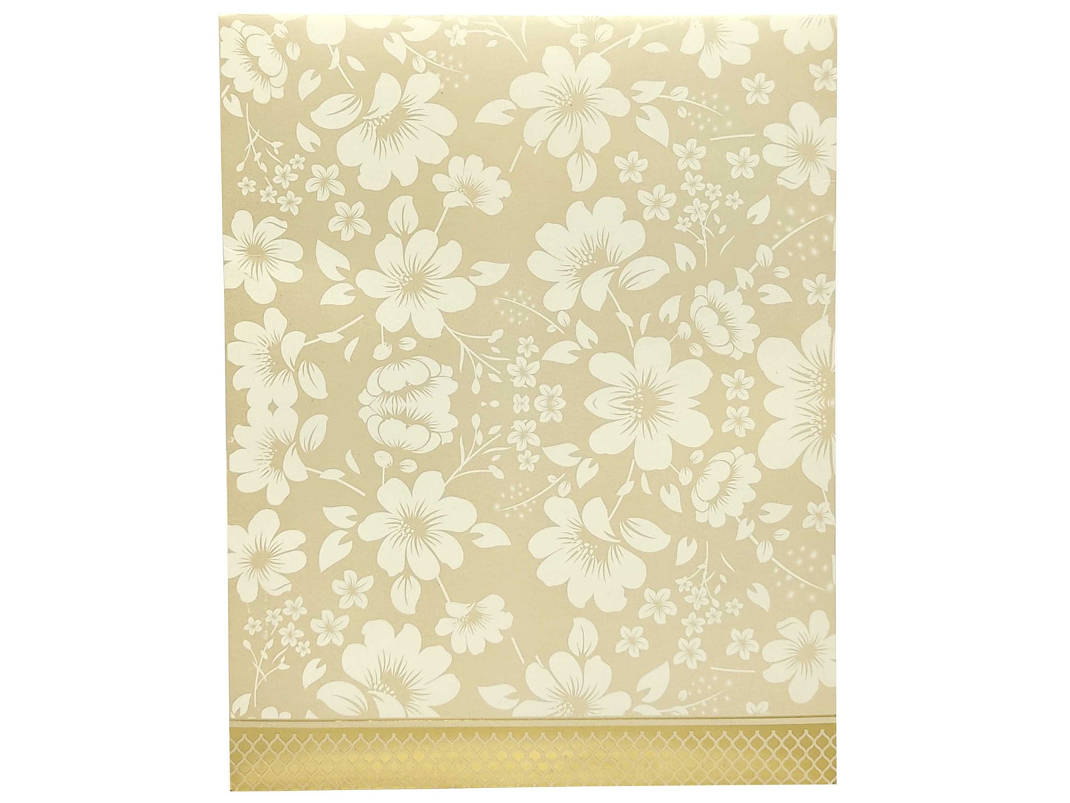 White Embossed Floral Design With Ganesha And Name Plate-KNJS2060