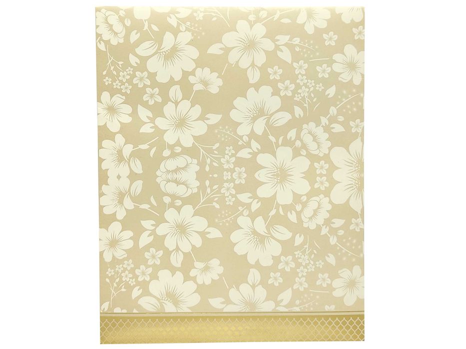 White Embossed Floral Design With Ganesha And Name Plate-KNJS2060-King of Cards