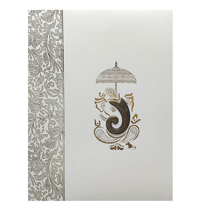 Grey Ganesha Wedding Invitation Card-King of Cards