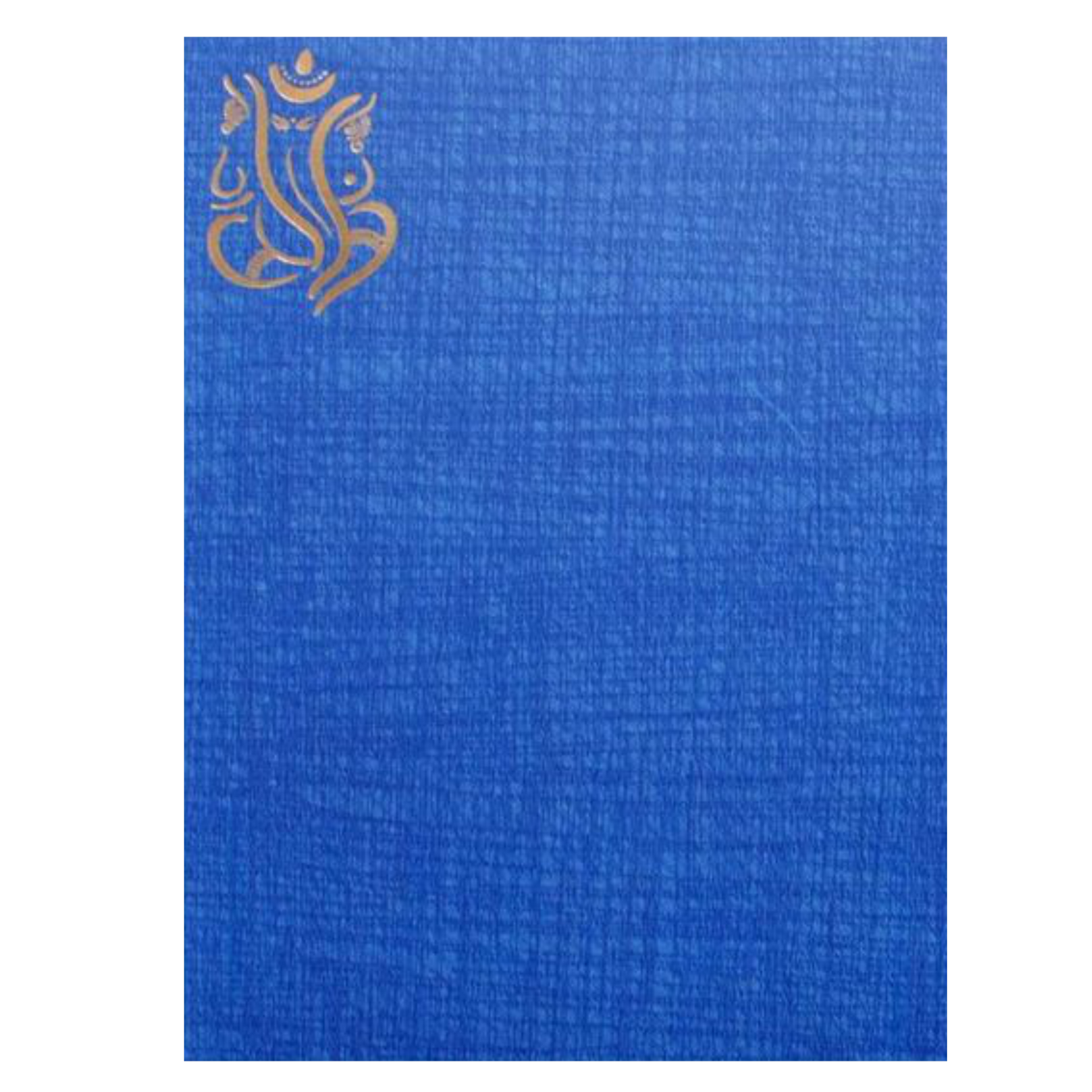 Royal Blue Shading With Cut Ganesha Wedding Card