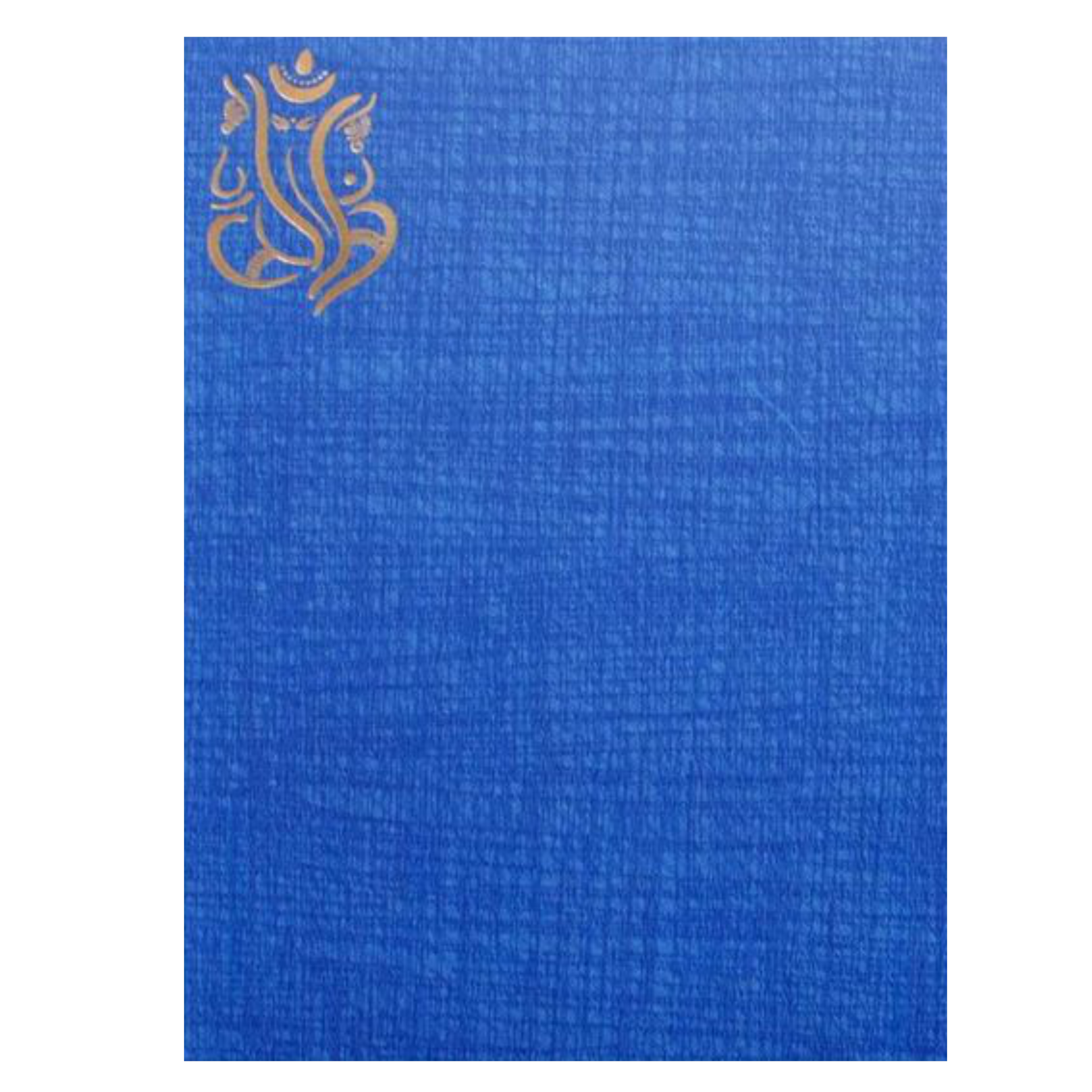 Royal Blue Shading With Cut Ganesha Wedding Card