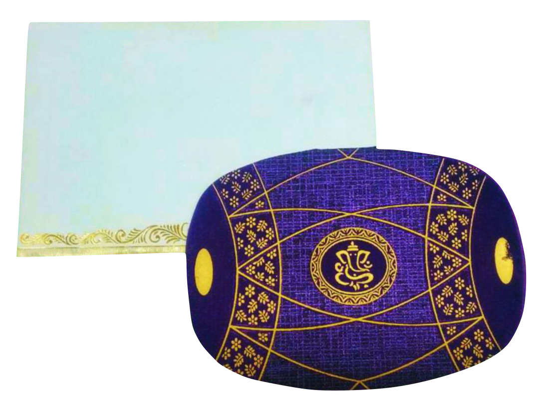 Blue Dhol Invitation Card-King of Cards
