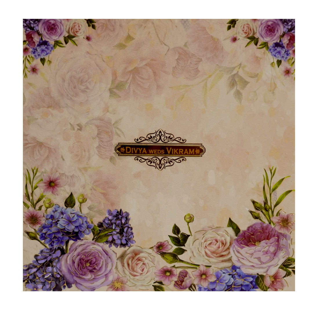 Light Peach Wedding Card-KNKD8105