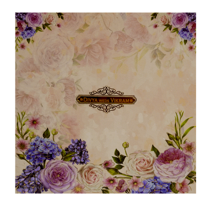 Light Peach Wedding Card-KNKD8105