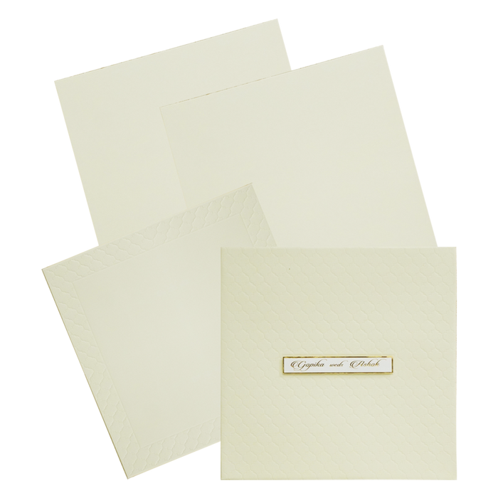 Corn Silk Yellow Padded invitation Card-King of Cards