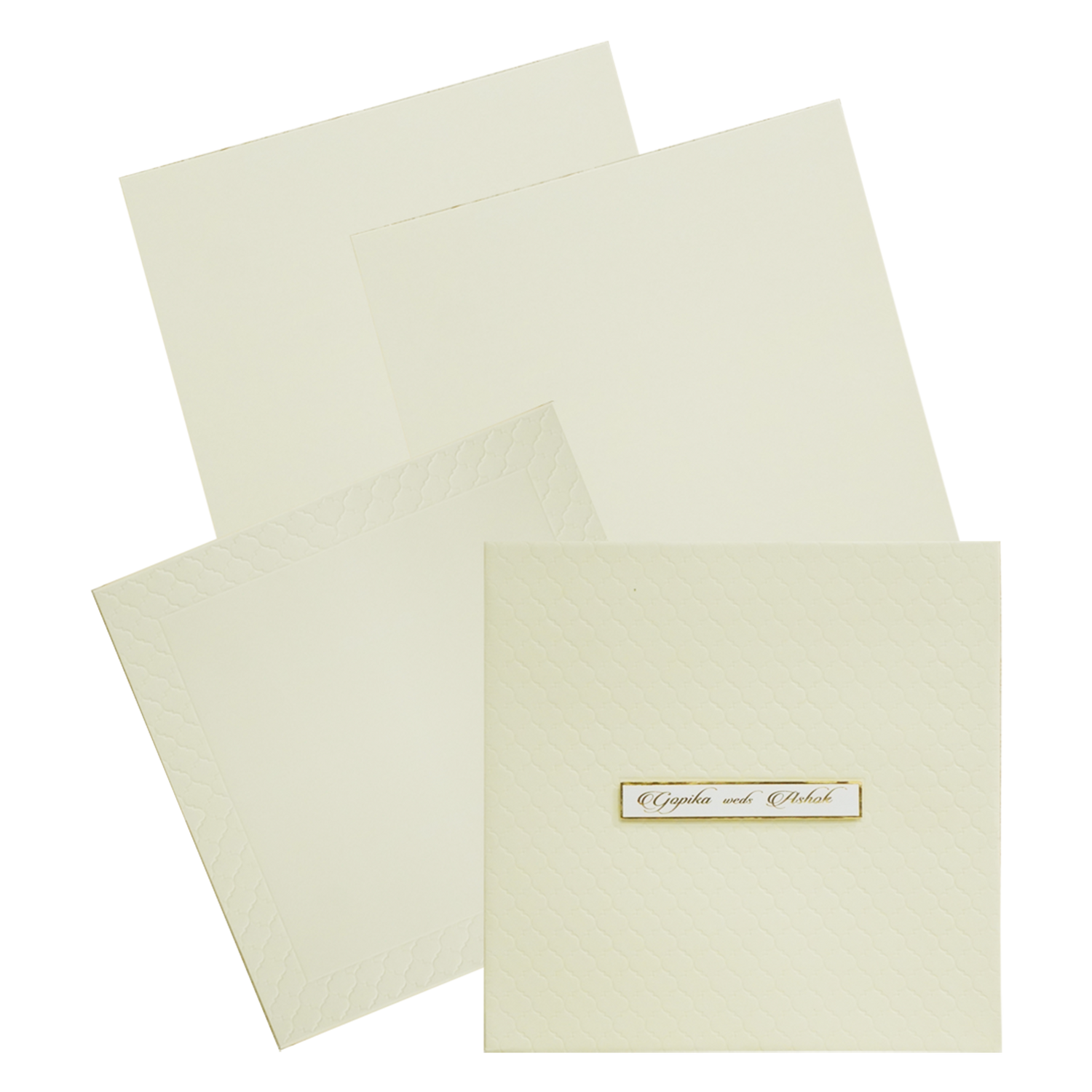 Corn Silk Yellow Padded invitation Card-King of Cards