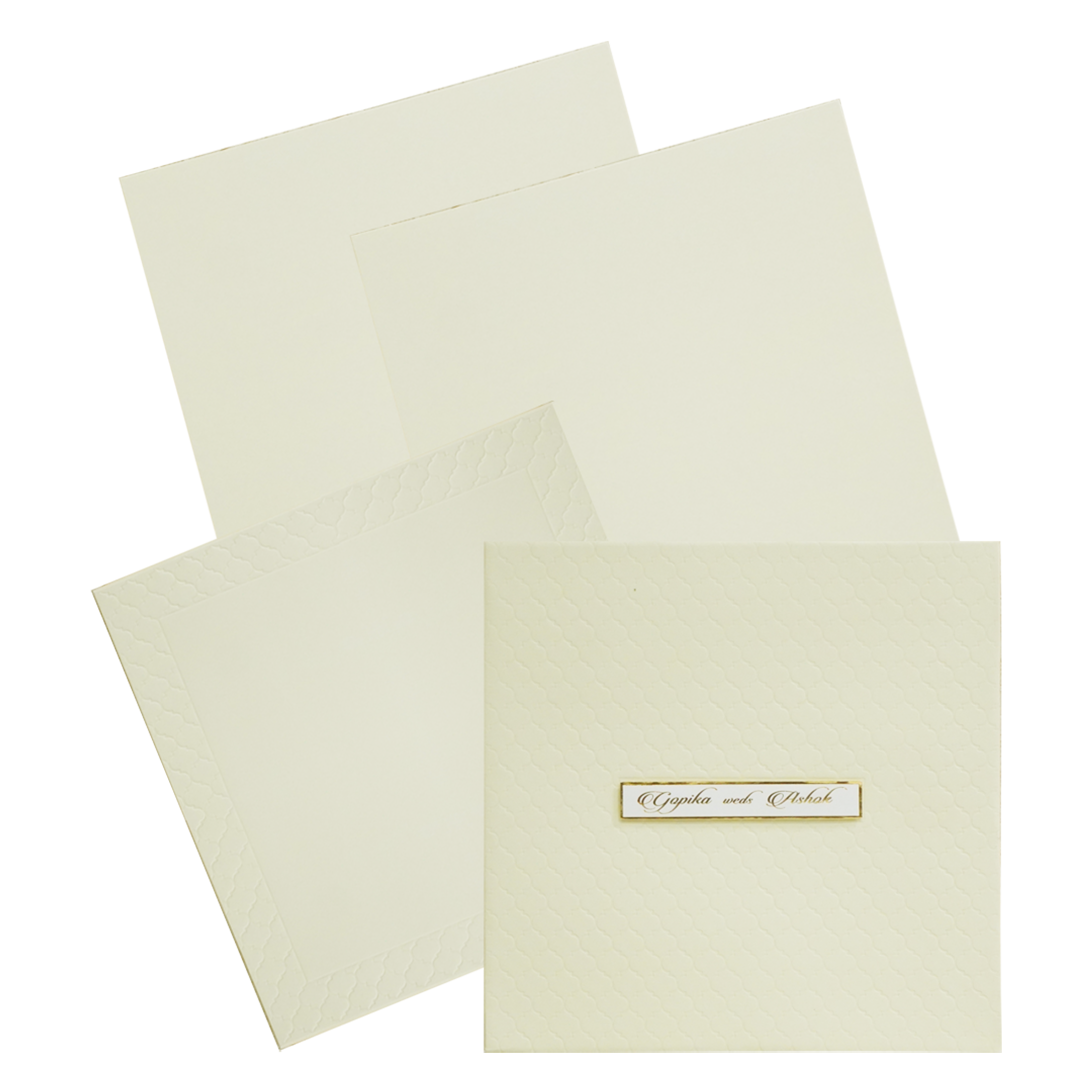 Corn Silk Yellow Padded invitation Card-King of Cards