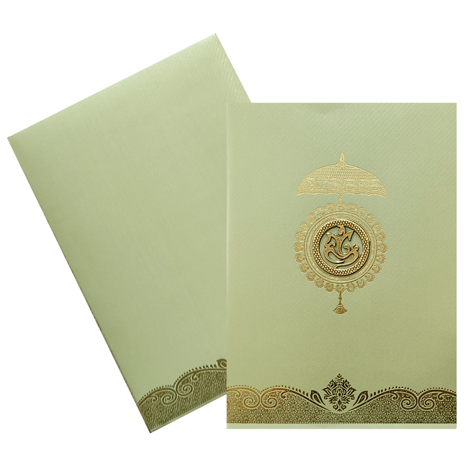 Green Traditional Invitation Card-KNKTGN024