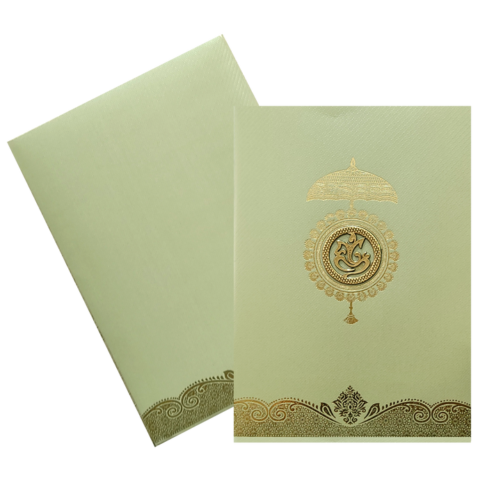 Green Traditional Invitation Card-King of Cards