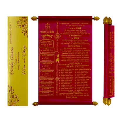 Light Crimson Red Scroll Card-King of Cards