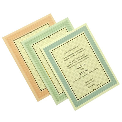 Light Blue Padded Royal Wedding Card-King of Cards