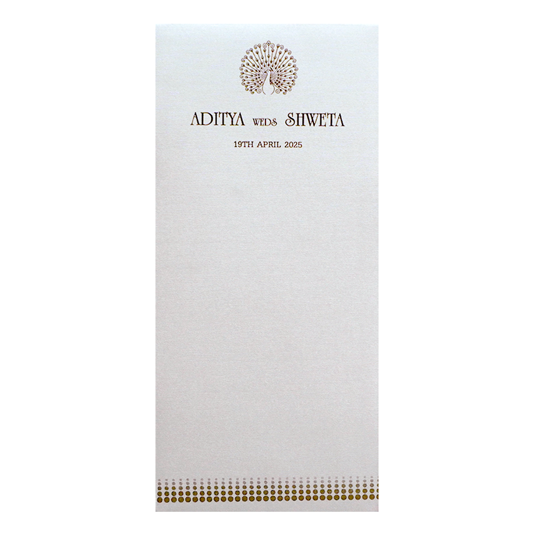 Silky White Single Wedding Card-King of Cards