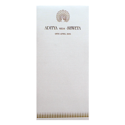 Silky White Single Wedding Card-King of Cards