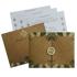 Khaki Brown Floral Box Wedding Card-KRC30122