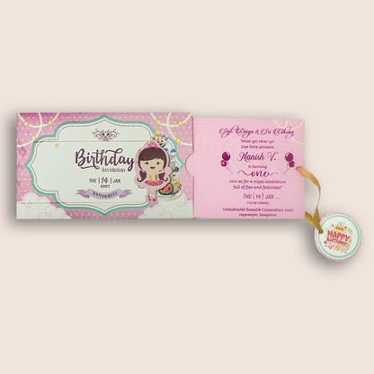 Pink Girl Birthday Card-KNKRL111