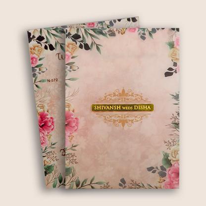 Cream Floral Wedding Invitation - KVN05720