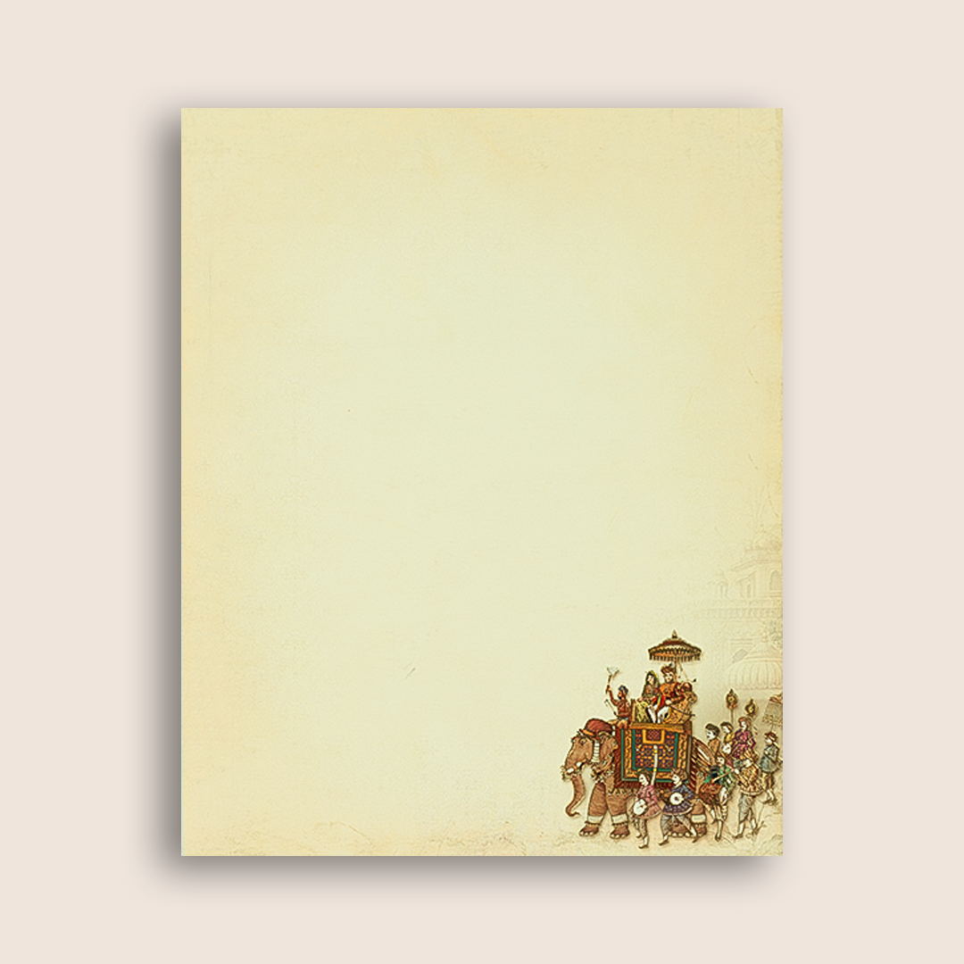 Brown Royal Baraat Padded Door Style Wedding Card - KAA05620