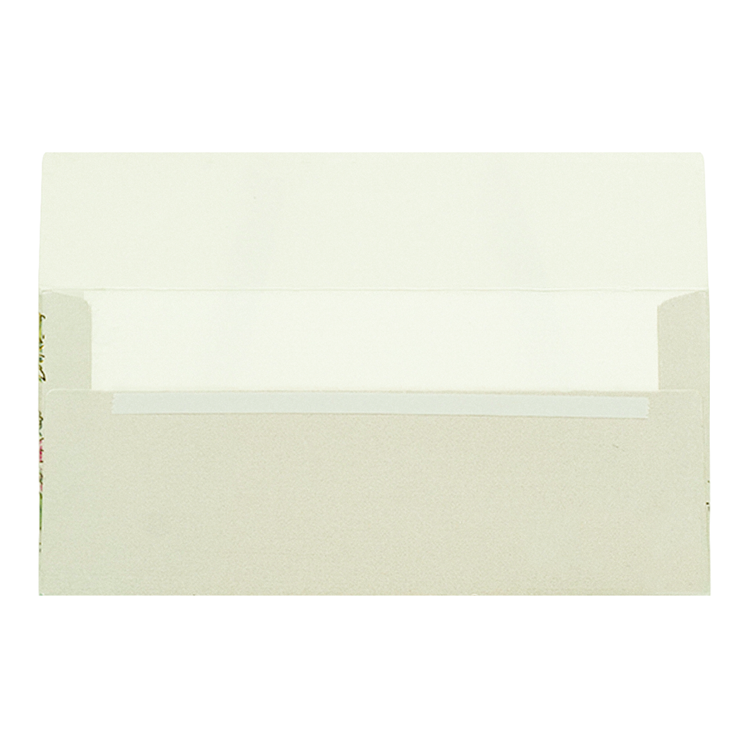 Cream Peacock Floral Money Envelope - KRCE5170