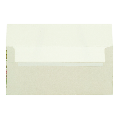 Cream Peacock Floral Money Envelope - KRCE5170