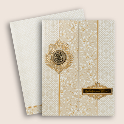 White Door Style Floral Invitation Card-KNJS2069