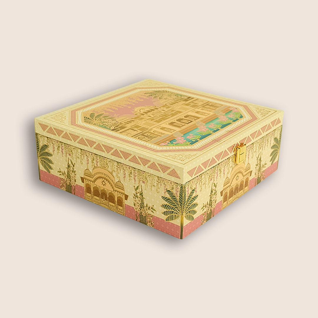 Pink Floral Palace Luxury Sweet Jar Box - KBX27016