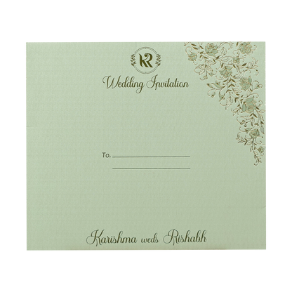 Green Leaf Wedding Card-KSI64910